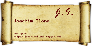Joachim Ilona névjegykártya